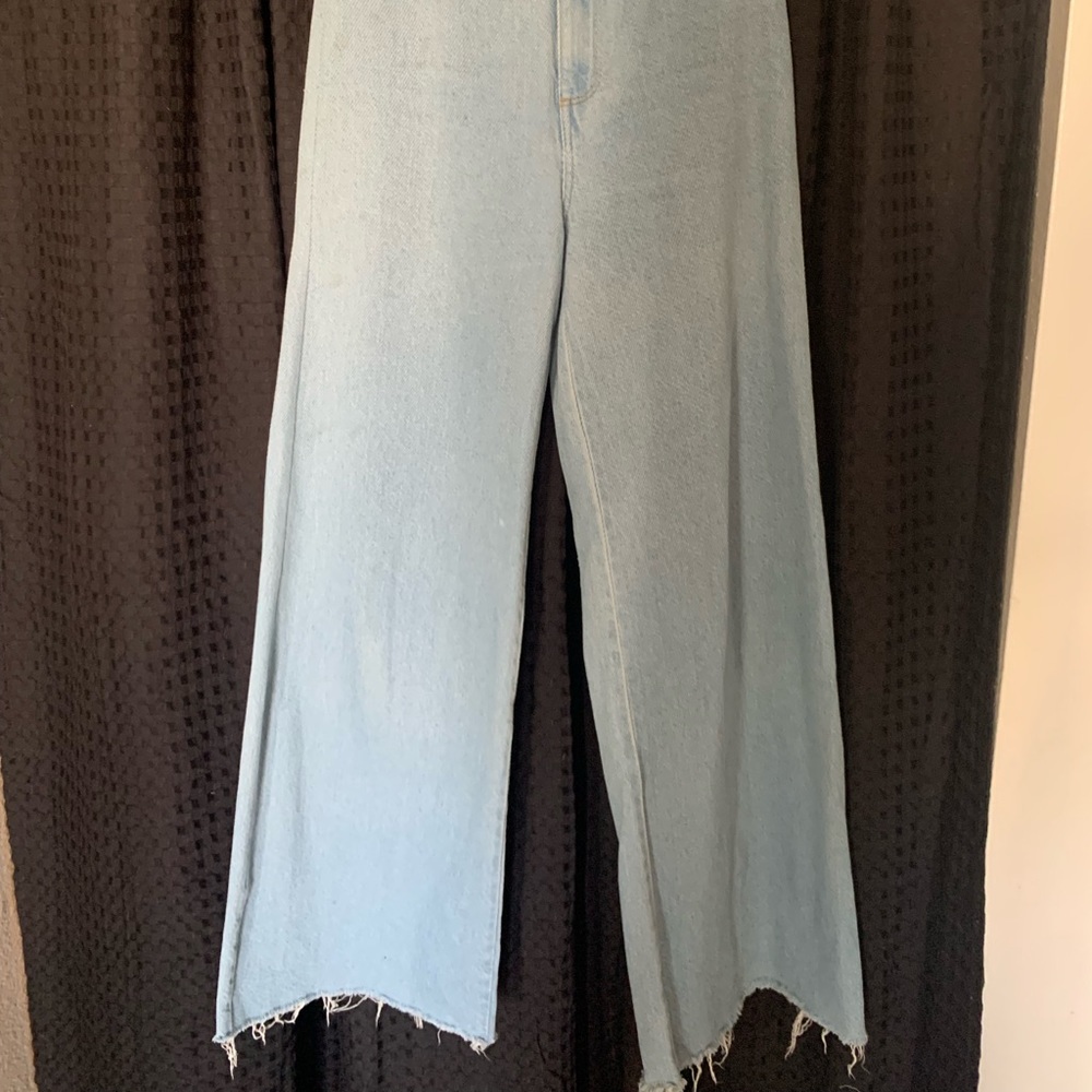 Wide Leg Twill Jeans - Picture 5 of 7